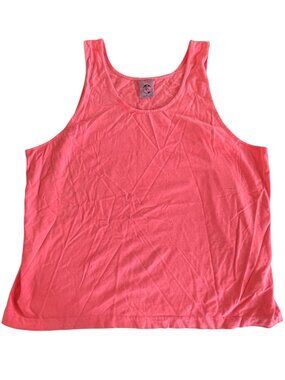 Vintage Pink Tank Top Pure Stuff 100% Cotton Made In USA Large Sleeveless Light
